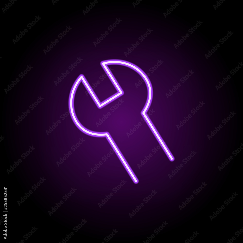 tools sign icon. Elements of Web in neon style icons. Simple icon for websites, web design, mobile app, info graphics tools sign icon. Elements of Web in neon style icons. Simple icon for websites, web design, mobile app, info graphics