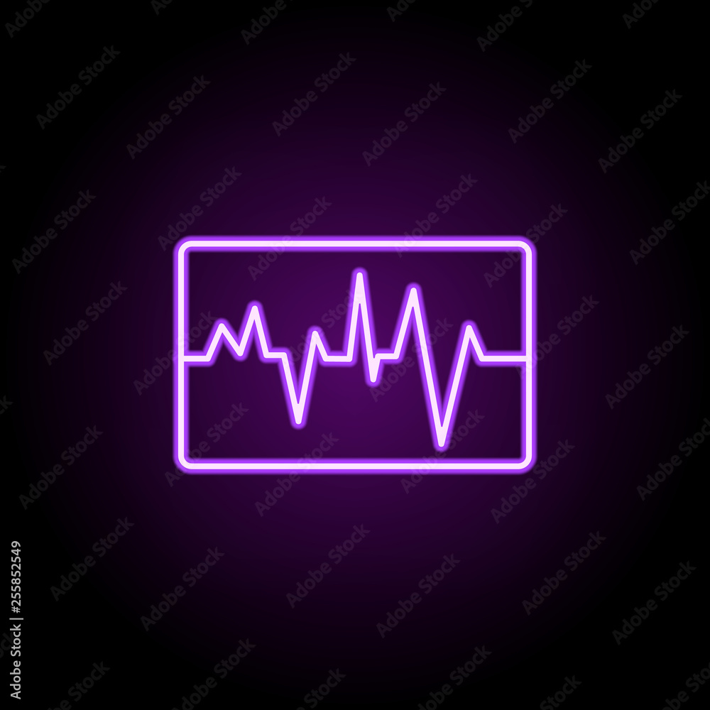 cardiogram icon. Elements of Web in neon style icons. Simple icon for websites, web design, mobile app, info graphics