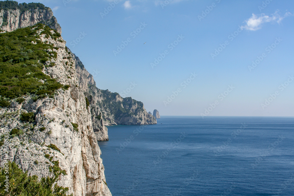 Big view over the coast of Capri