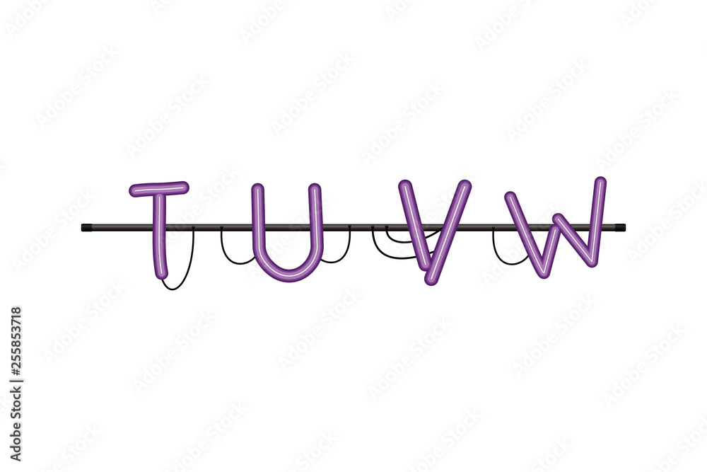alphabet in neon light isolated icon