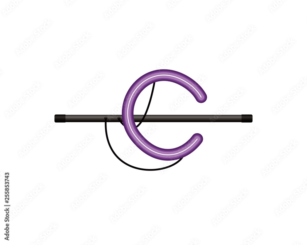 neon light letter isolated icon neon light letter isolated icon