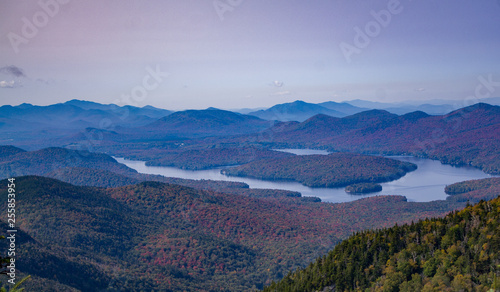 Lake Placid from the summit on Little Whiteface © bhamms
