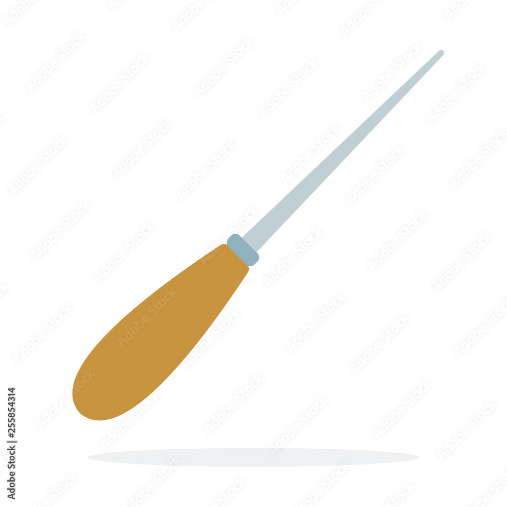 Scraper to hive vector flat material design isolated object on white background. Scraper to hive vector flat material design isolated object on white background.