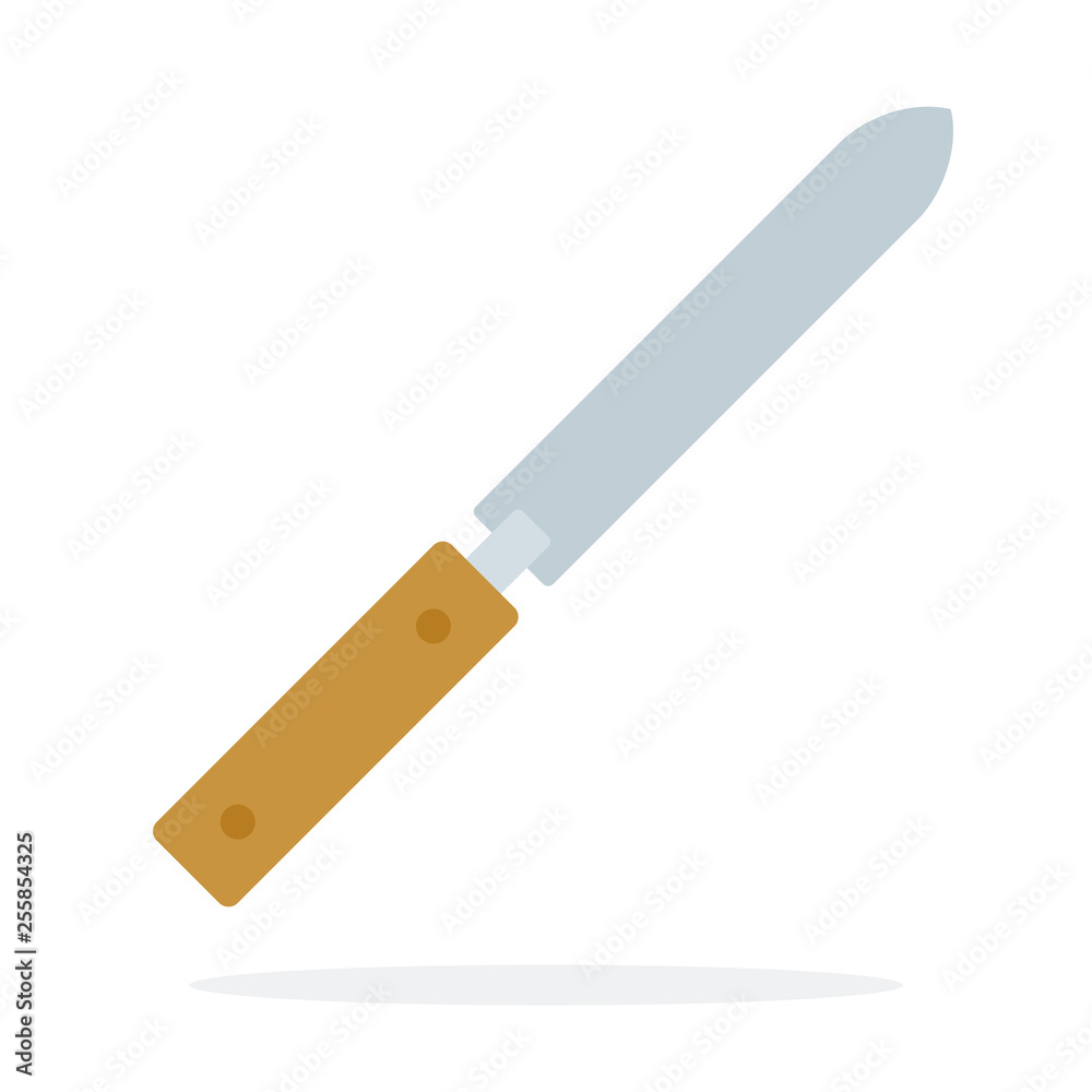Knife for printing cell vector flat material design isolated object on white background. Knife for printing cell vector flat material design isolated object on white background.