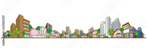 街並みのベクターイラスト