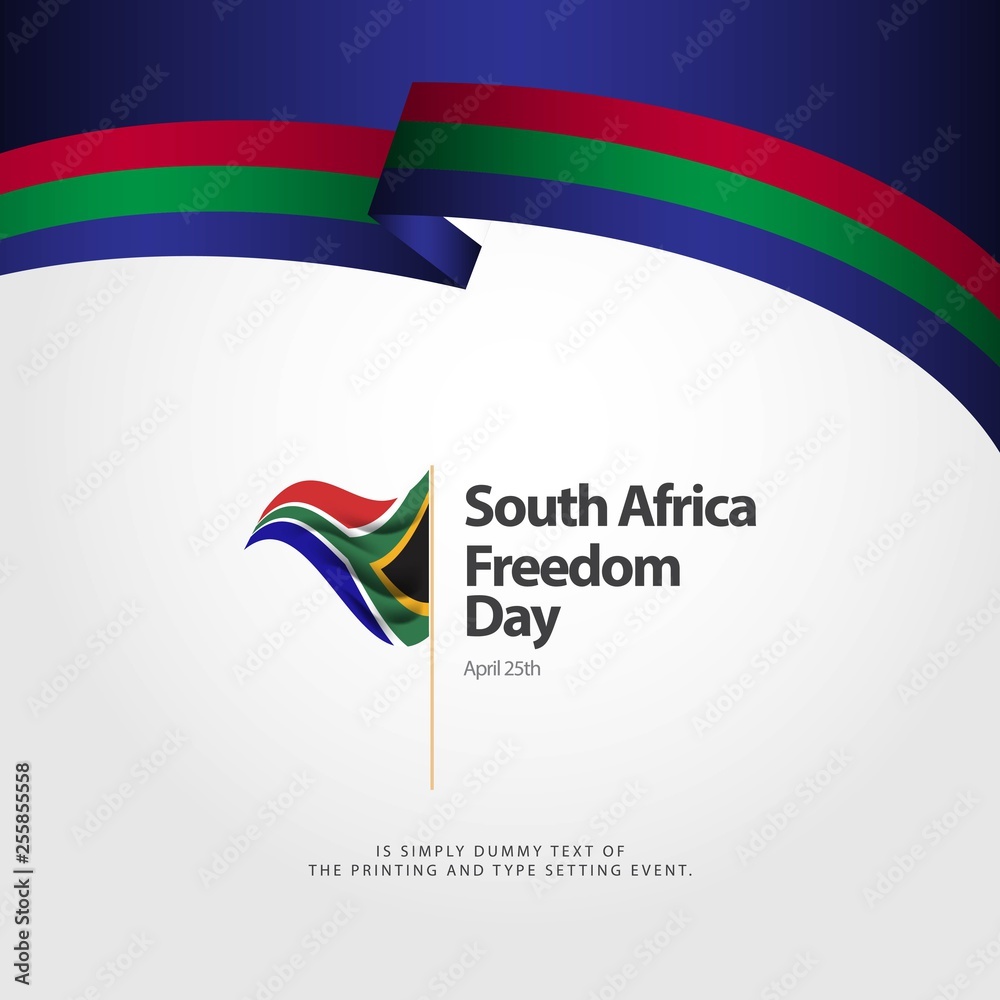 South Africa Freedom Day Flag Vector Template Design Illustration
