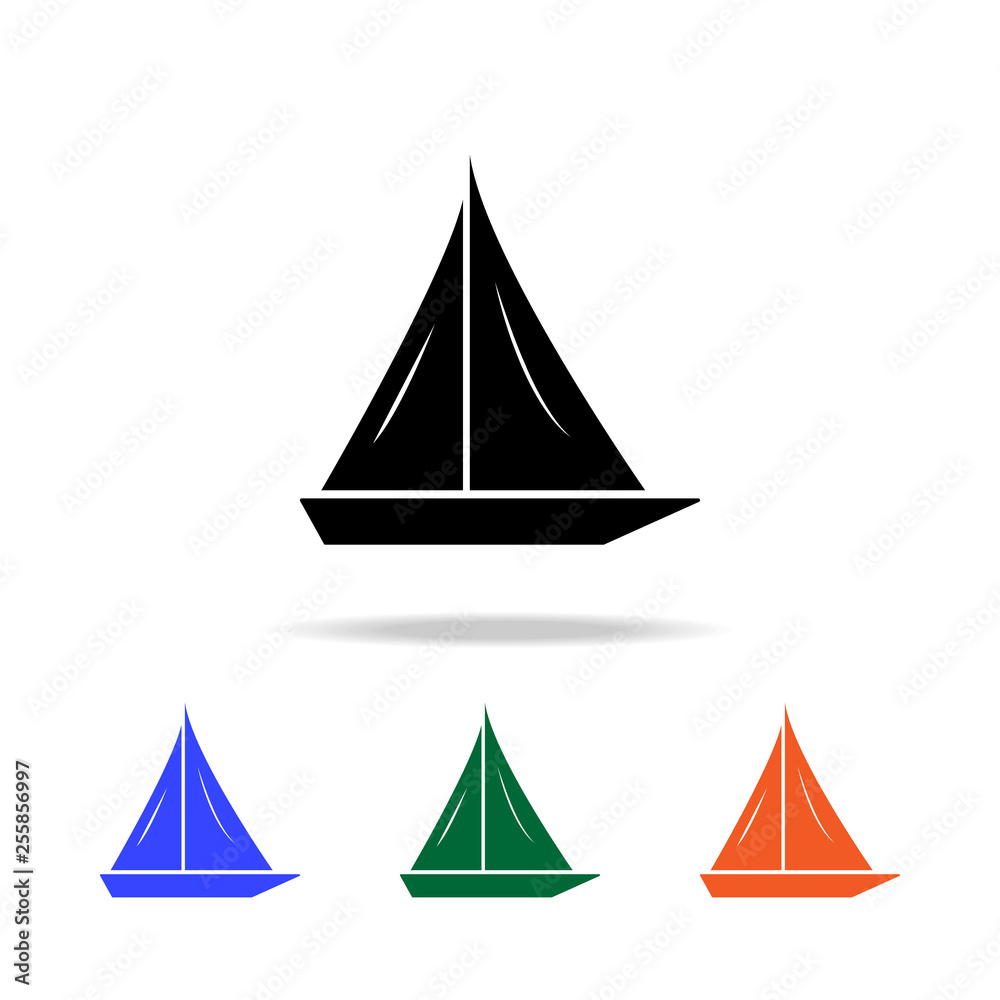 sailing yacht icon. Elements of simple web icon in multi color. Premium quality graphic design icon. Simple icon for websites, web design, mobile app, info graphics
