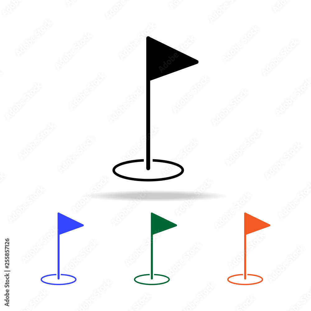 golf flag icon. Elements of simple web icon in multi color. Premium quality graphic design icon. Simple icon for websites, web design, mobile app, info graphics golf flag icon. Elements of simple web icon in multi color. Premium quality graphic design icon. Simple icon for websites, web design, mobile app, info graphics