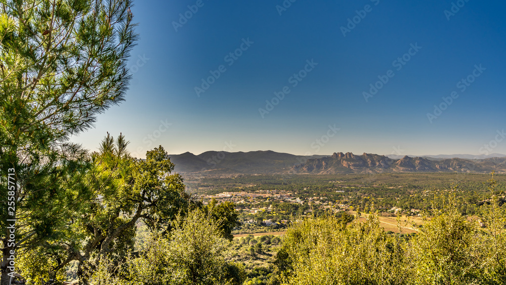 view on valley of roquebrune sure agens, cote d'azur, france