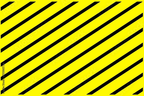  Alternating yellow and black stripes as a warning sign of danger.