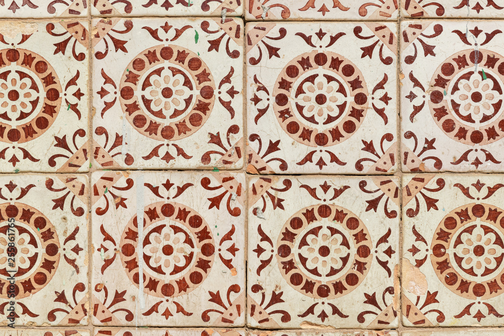 Traditional Portuguese glazed tiles