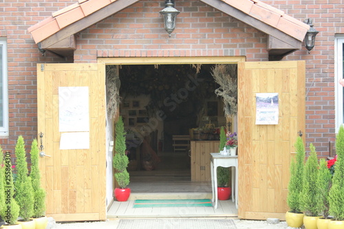 entrance to the house