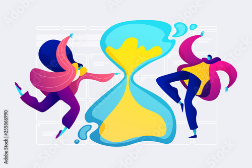Time management concept vector illustration.