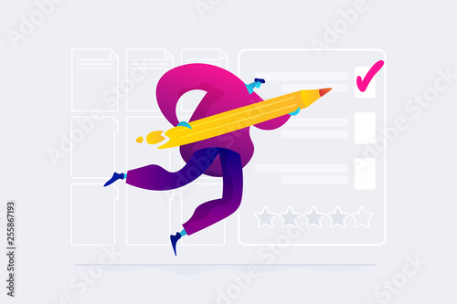 Employee assessment concept vector illustration.