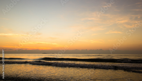 Beautiful sunrise on the beach.