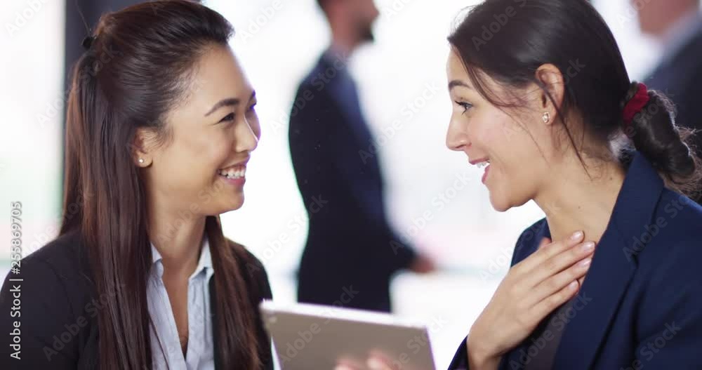 4K Excited professional woman having a discussion with party event planner 4K Excited professional woman having a discussion with party event planner