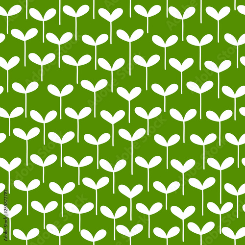 Green and white fresh sprin...