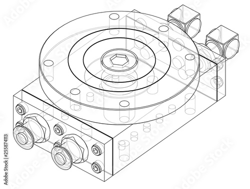 Abstract industry object concept. Vector