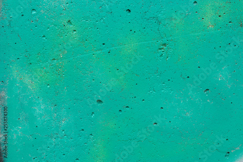 green painted wall background texture © aga7ta