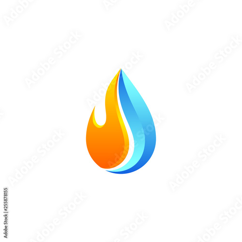 Modern Water Droplet Icon Logo Template