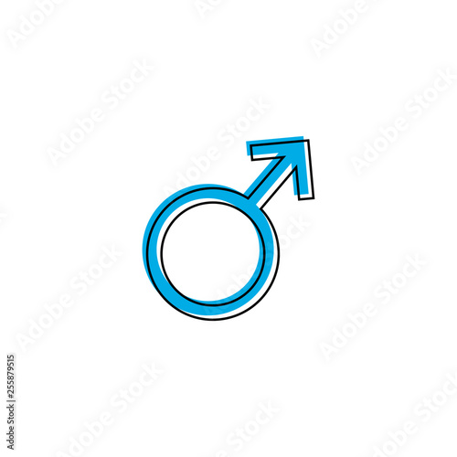 Male gender icon graphic design template vector isolated