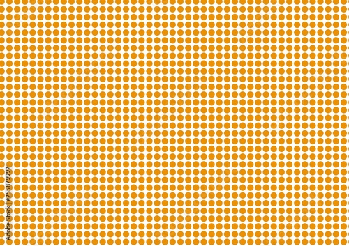 Yellow polka dots on white background