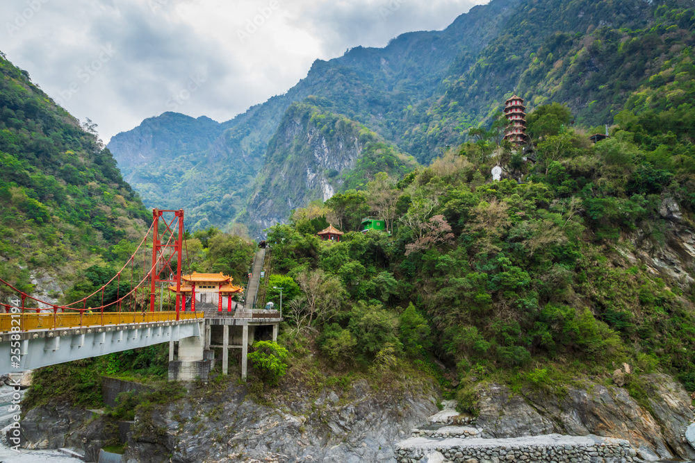 Taroko national park Hsiang-Te Temple in Tienshiang area in Taiwan. Taroko national park Hsiang-Te Temple in Tienshiang area in Taiwan.