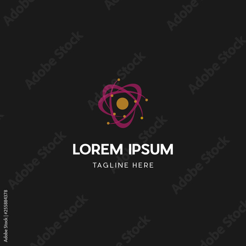 Atom Technology Creative Logo Design
