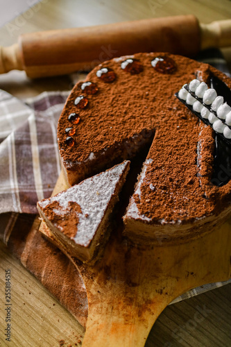 Sweet cake into