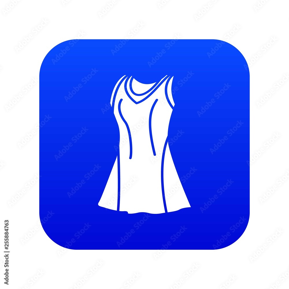 Tennis female form icon blue vector isolated on white background Tennis female form icon blue vector isolated on white background