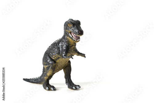 prehistoric monster menacingly demonstrates its teeth, claws and spikes