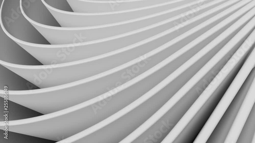 Wallpaper Mural 3d render abstract background with bended into spiral geometry. Simple geometry composition. Loopable animation. Torontodigital.ca