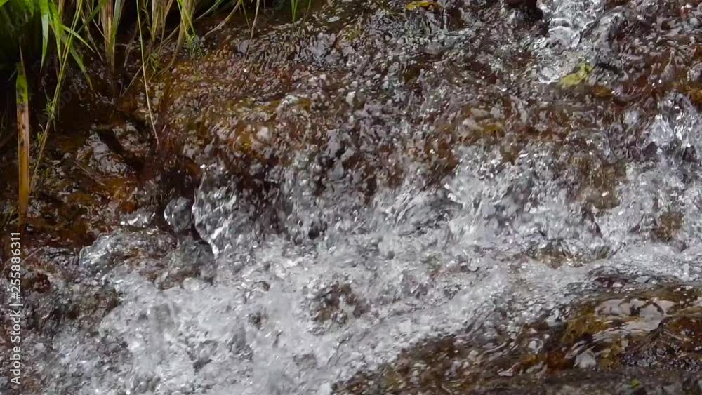 Water splashes on river in slow motion Water splashes on river in slow motion