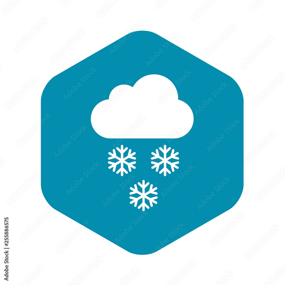 Cloud and snowflakes icon in simple style isolated vector illustration Cloud and snowflakes icon in simple style isolated vector illustration