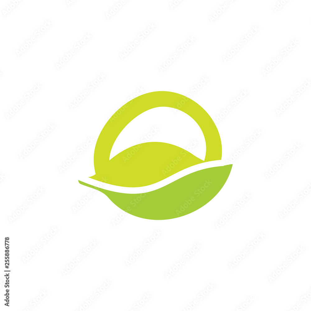 letter o leaf shape organic symbol logo vector letter o leaf shape organic symbol logo vector