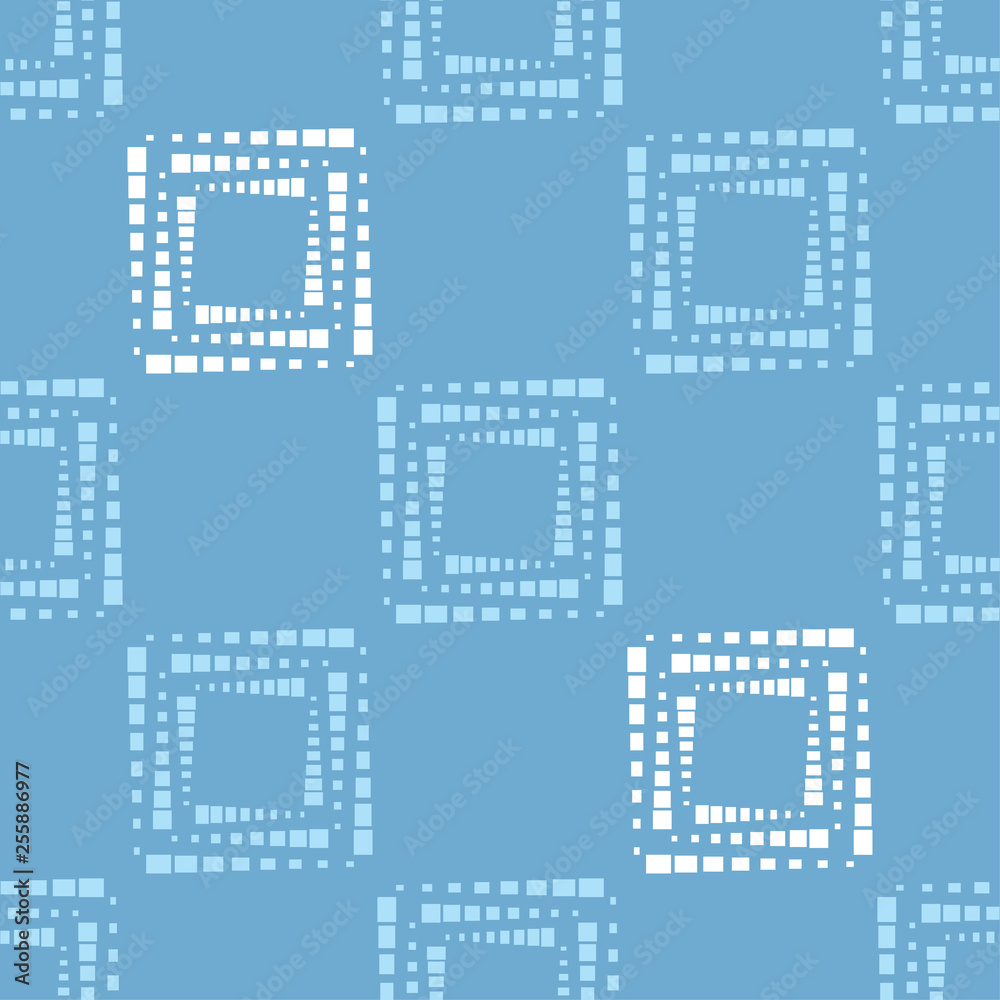 Trendy seamless pattern designs. The shapes of the squares. Halftone. Vector geometric background. Can be used for wallpaper, textile, invitation card, wrapping, web page background.