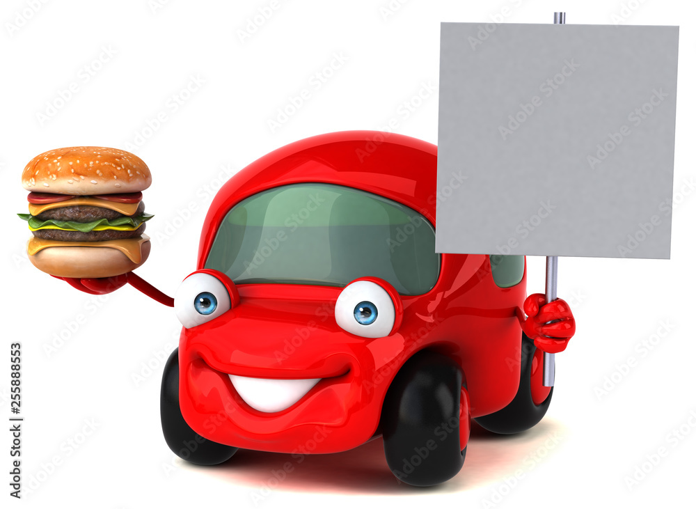 Fun car - 3D Illustration