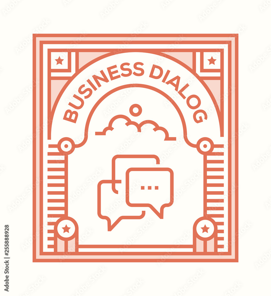 BUSINESS DIALOG ICON CONCEPT BUSINESS DIALOG ICON CONCEPT