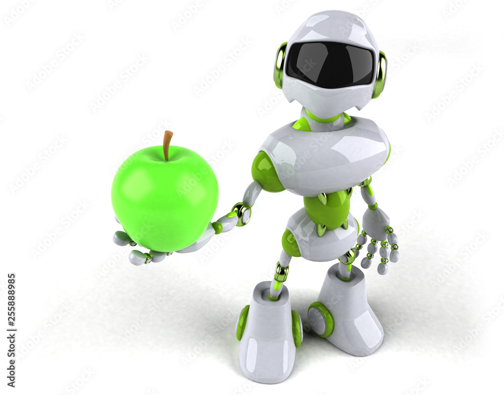 Green robot - 3D Illustration