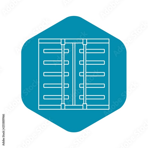 Jalousie icon. Outline illustration of jalousie vector icon for web
