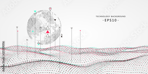 Abstract illustration of cloud computing concept.
