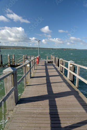 Ferry dock for Brownsea Island on Poole harbour  Dorset