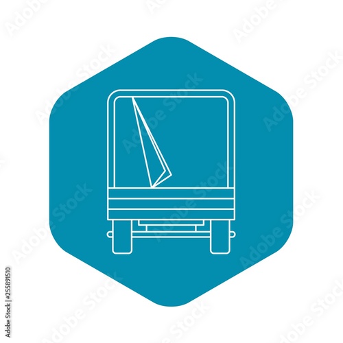 Truck icon. Outline illustration of truck vector icon for web