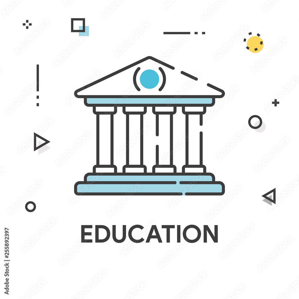 Obraz premium Education Colored Line Icon