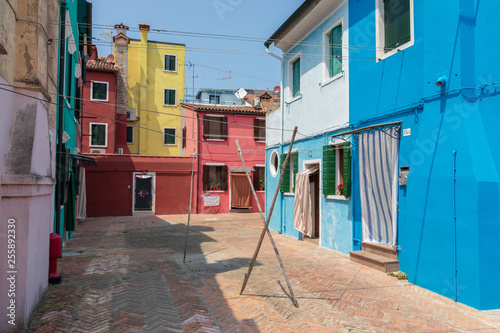 Panoramic view of brightly coloured homes of Burano