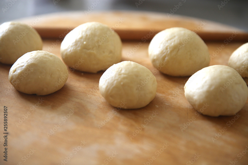 Yeast dough for pies, bakery preparation, wheat flour
