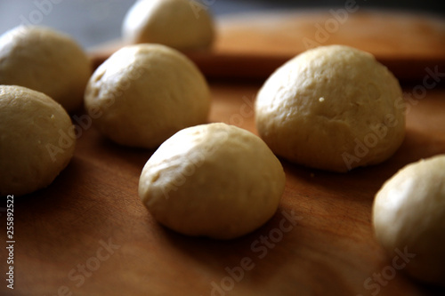 Yeast dough for pies, bakery preparation, wheat flour