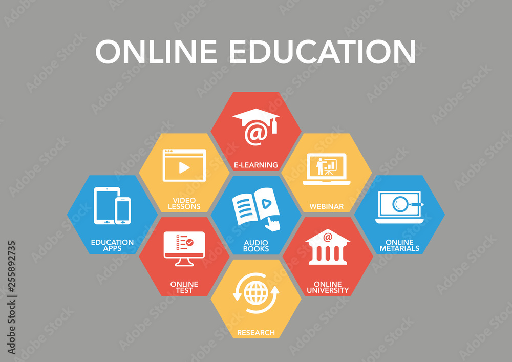 Onlıne Educatıons Icon Concept