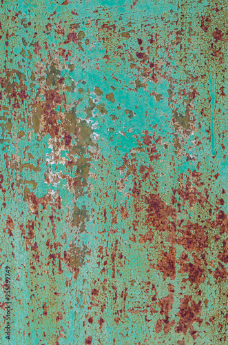 Old turquoise paint texture.