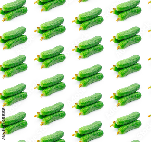 Creative pattern of fresh cucumbers